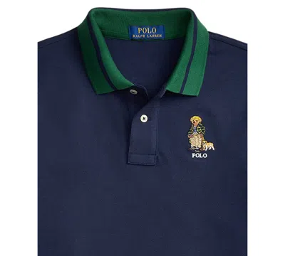 Polo Ralph Lauren Polo Bear Cotton Polo Shirt In Blue