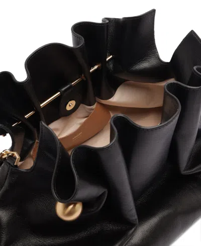 Arezzo Cleo Small Leather Clutch In Black