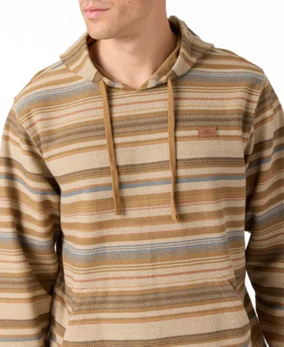 O'neill Men's Bavaro Stripe Pullover Sweatshirt In Brown