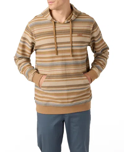 O'neill Men's Bavaro Stripe Pullover Sweatshirt In Brown