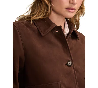 Lucky Brand Women's Suede Leather Jacket In Brown