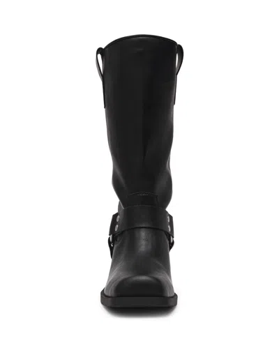 Dv Dolce Vita Women's Tanzy Wide Calf Tall Harness Moto Engineer Boots In Black