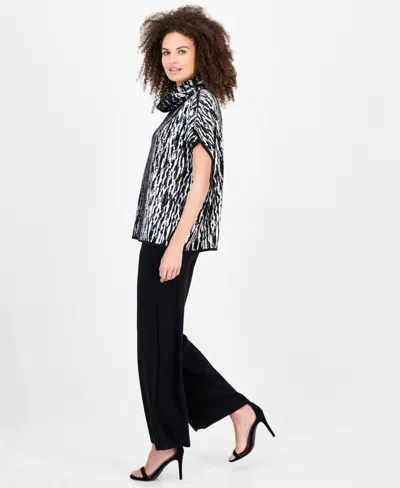 Anne Klein Luxe Animal Print Tunic In Multi