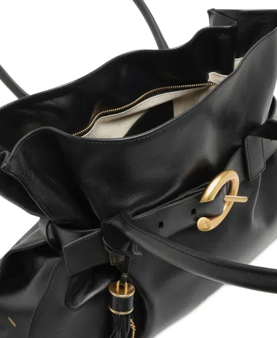 Arezzo Rivera Large Leather Shopping Bag In Black