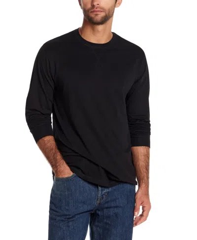 Weatherproof Vintage Brushed Jersey Crewneck Shirt In Black