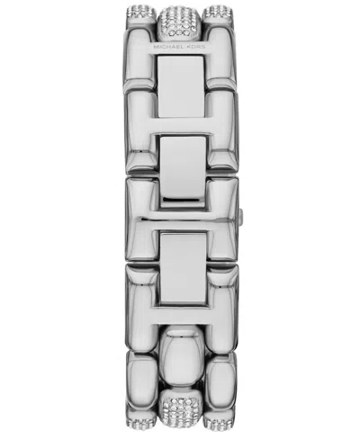 Michael Kors Mini Hally Pavé Silver-tone Watch In Silver