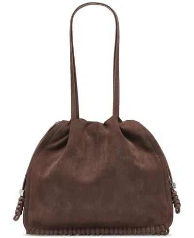 Dkny Halle Large Drawstring Tote Bag In Brown