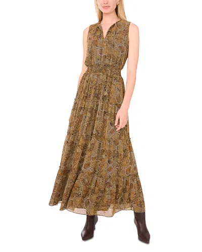1.state Tie Neck Tiered Dress In Brown