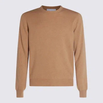 Malo Cashmere And Silk Crewneck In Brown