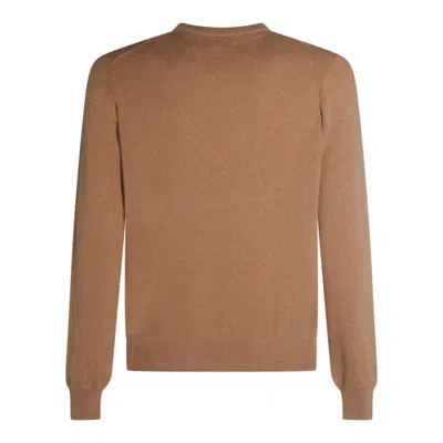 Malo Cashmere And Silk Crewneck In Brown