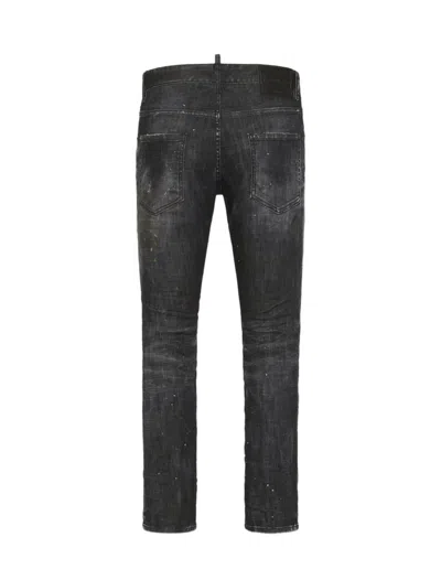 Dsquared2 Dsquared Black Stretch Denim Skater Jeans In Black