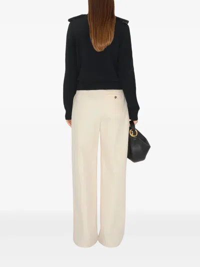 Burberry Karierter Pullover Mit Schulterklappen In Black