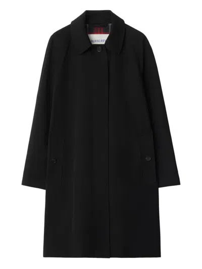 Burberry Camden Heritage Car Trenchcoat In Black