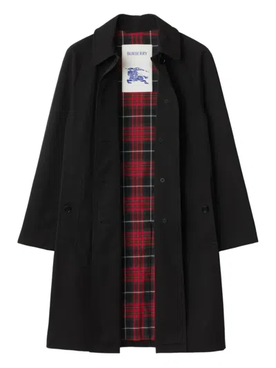 Burberry Camden Heritage Car Trenchcoat In Black
