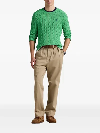 Polo Ralph Lauren Cable Knit Jumper In Green