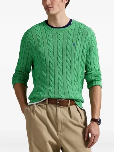 Polo Ralph Lauren Cable Knit Jumper In Green