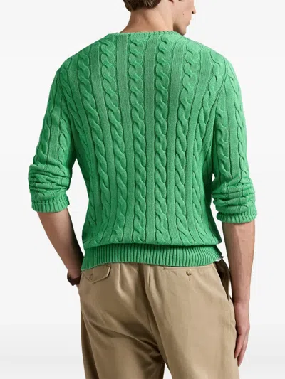 Polo Ralph Lauren Cable Knit Jumper In Green