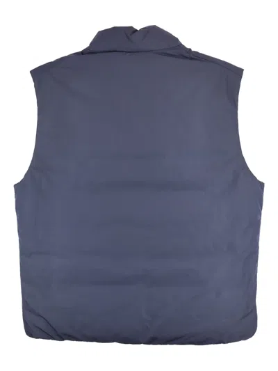 Moncler Pilat Quilted Stud-fastening Gilet In Blue