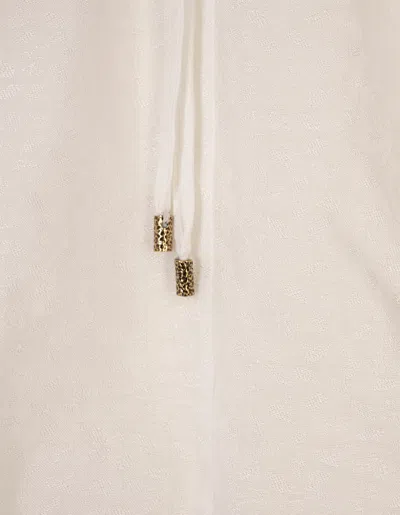 Chloé Gathered Ruffle Top In Cotton Voile In Pink