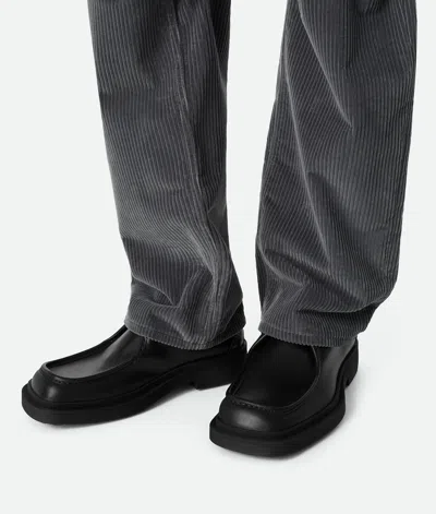 Bottega Veneta Black Leather Ben Lace-up Shoes In Black