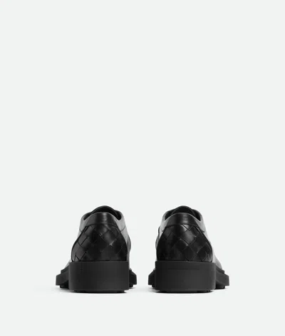 Bottega Veneta Black Leather Ben Lace-up Shoes In Black