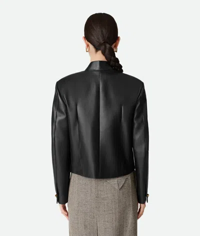 Bottega Veneta Soft Napa Lambskin Leather Jacket With Knot Buttons In Black