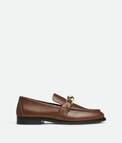 Bottega Veneta Astaire Knot Leather Loafers In Brown