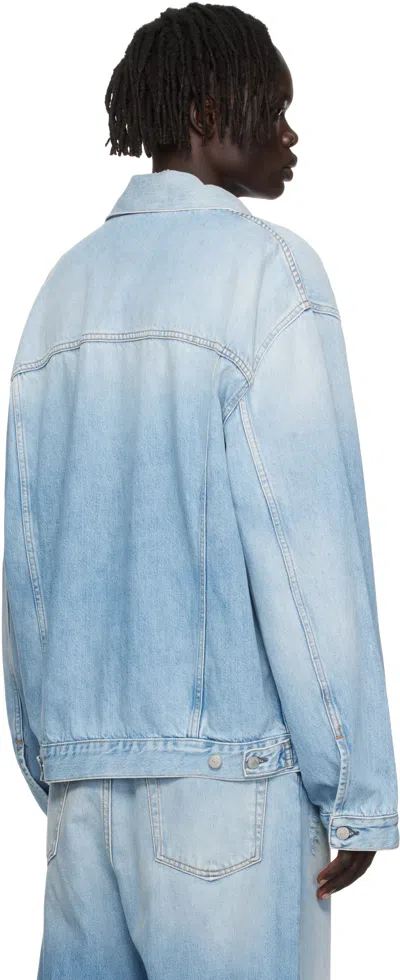 Acne Studios Morris Stonewashed Oversized Jacket In Blue