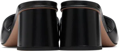 Valentino Garavani Vlogo Signature Slide Sandal In Calfskin 60mm Woman Black 41.5 In Multi