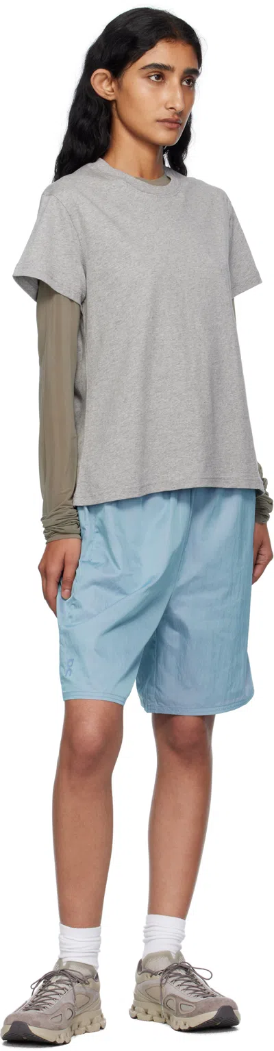 On Blue Zendaya Editi Iridescent Shorts In Blue