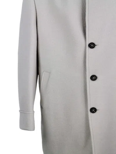 Eleventy Stand Collar Wool Coat In Gray