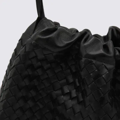 Bottega Veneta Black Leather Pouch In Black