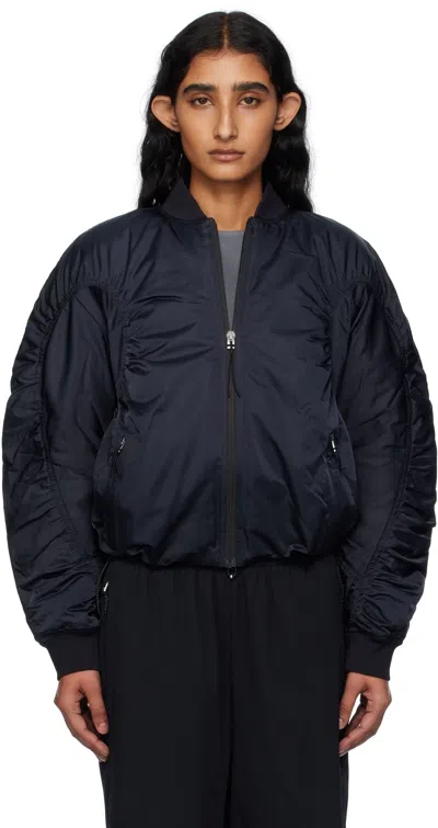 On Black Zendaya Editi Varsity Bomber Jacket In Black