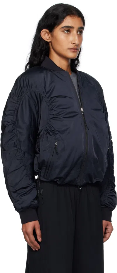 On Black Zendaya Editi Varsity Bomber Jacket In Black