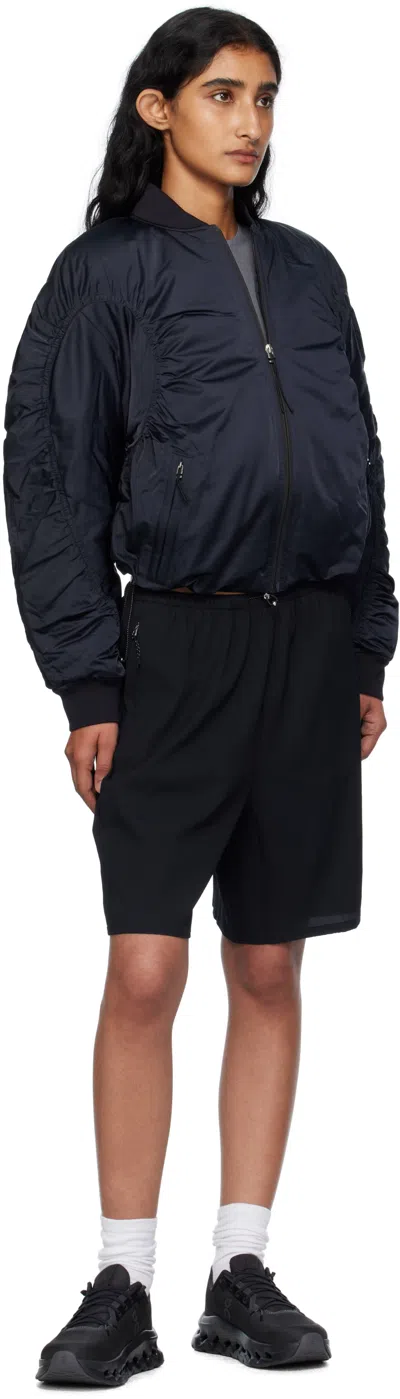 On Black Zendaya Editi Varsity Bomber Jacket In Black