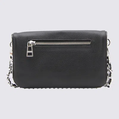 Zadig & Voltaire Chain Strap Metal Embellishment Studded Flap In Black