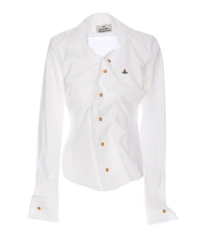 Vivienne Westwood Button Closure White Cotton Shirt