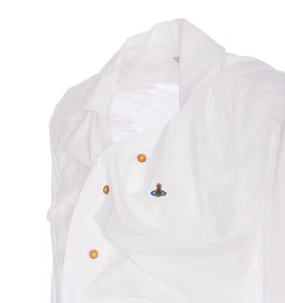 Vivienne Westwood Button Closure White Cotton Shirt