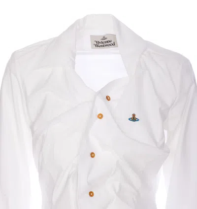 Vivienne Westwood Button Closure White Cotton Shirt