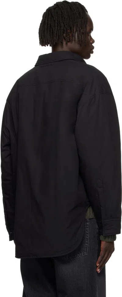Acne Studios Black Button-up Overshirt In Black