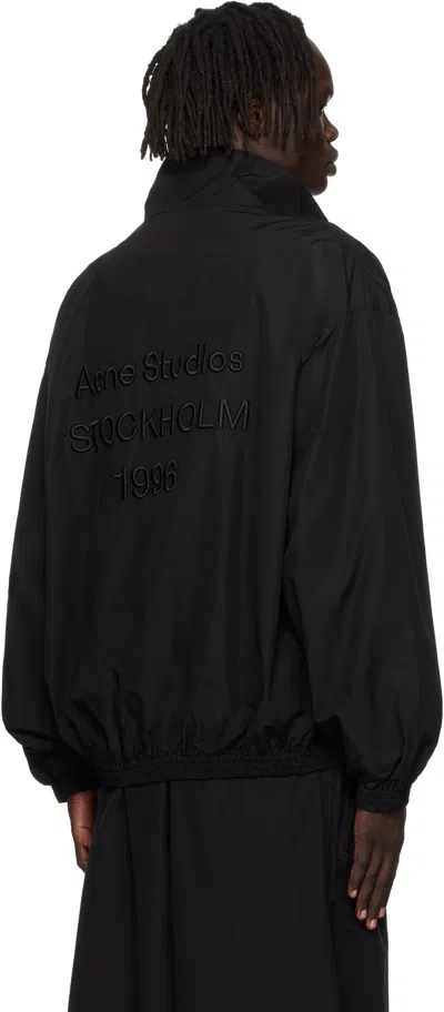 Acne Studios Black Logo Jacket In Black