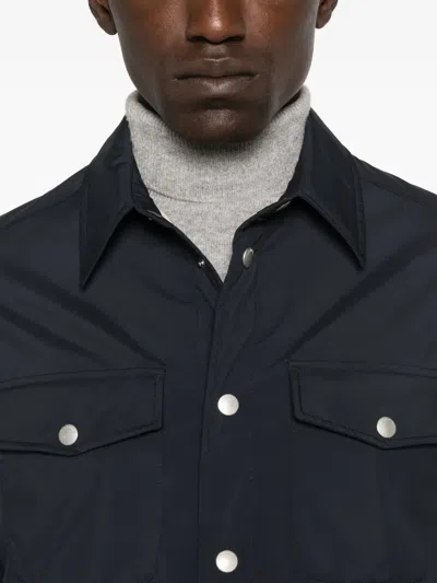 Lardini Button-fastening Flap-pocket Jacket In Blue