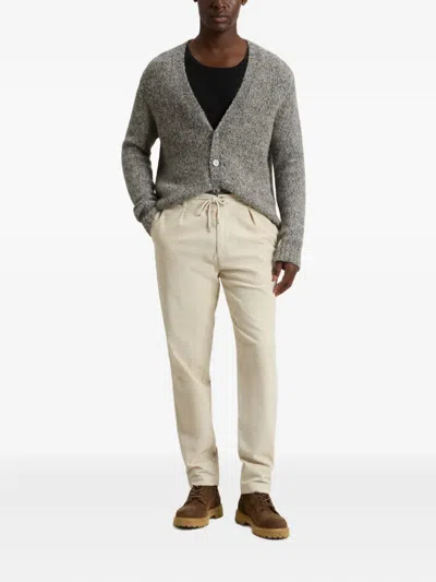Woolrich Pleated Drawstring Trousers In Neutral