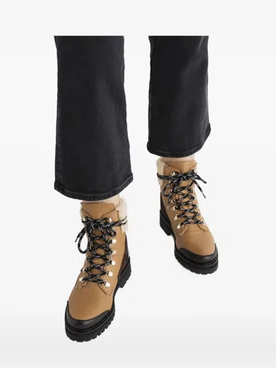 Flattered 40mm Selma Lace-up Combat Boots In Brown