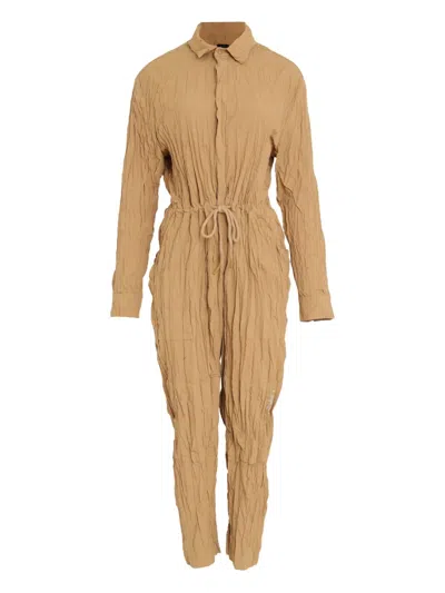 Osklen Crinkled-effect Jumpsuit In Neutral