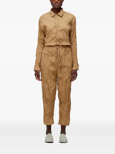 Osklen Crinkled-effect Jumpsuit In Neutral