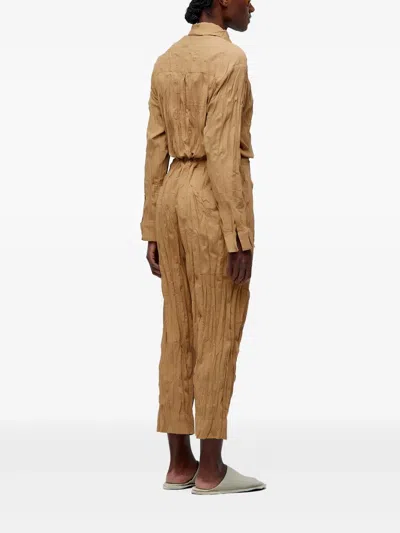 Osklen Crinkled-effect Jumpsuit In Neutral