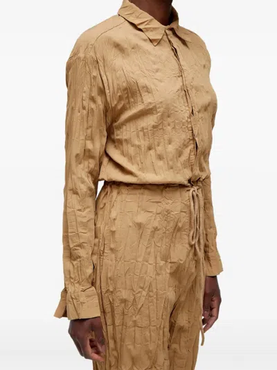 Osklen Crinkled-effect Jumpsuit In Neutral