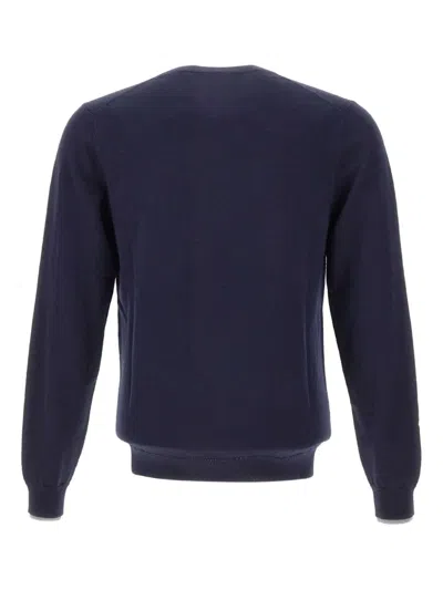 Sun 68 Ribbed Crew-neck Sweater In Blue
