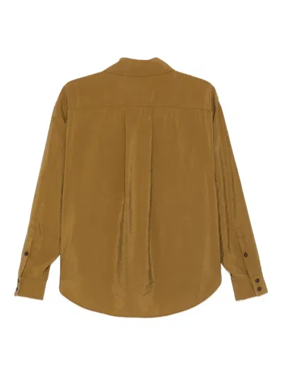 Alysi Button-up Shirt In Brown